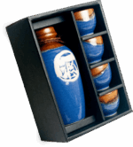 Sake servies cadeau set - helderblauw - Bild 2