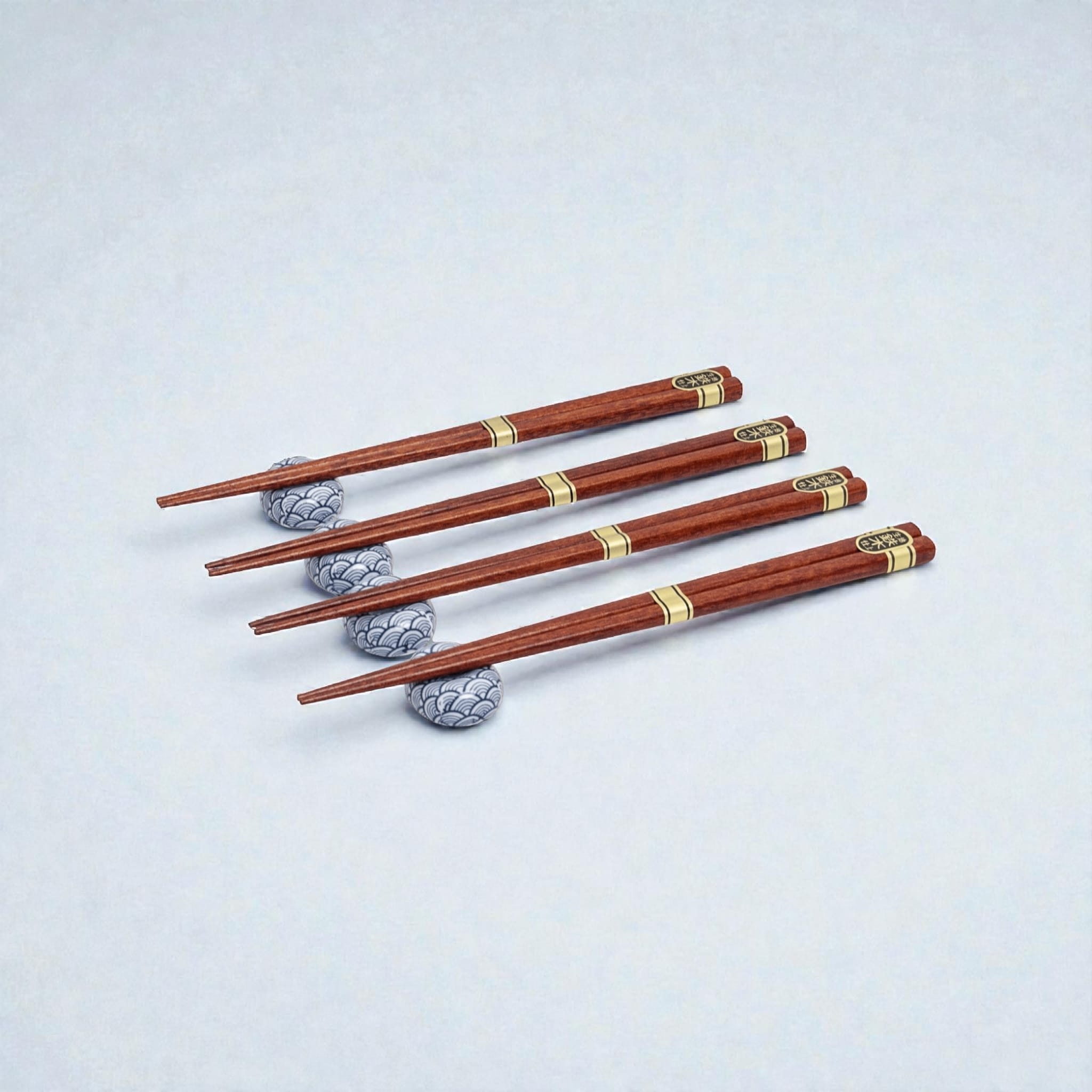 Essstäbchen-Geschenkset - seigaiha (japanisches Wellenmuster)
