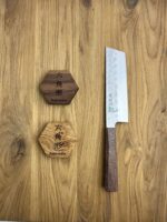 Rokkakkei Wandmagnet (für Messer) - Eiche/Walnuss-Mix - 1 Set (5 Magnete)