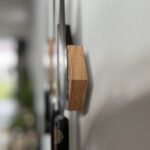 Rokkakkei Wandmagnet (für Messer) - Eiche/Walnuss-Mix - 1 Set (5 Magnete)